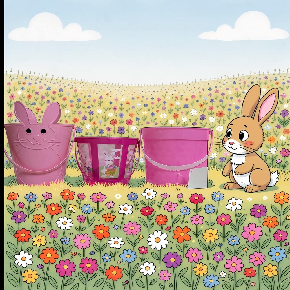 Pink Easter Buckets Set